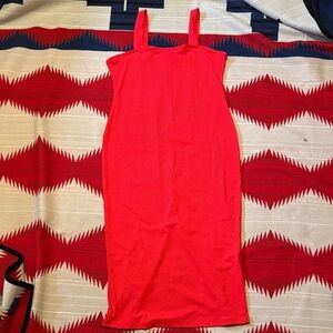 Women’s Red midi stretch large Dress